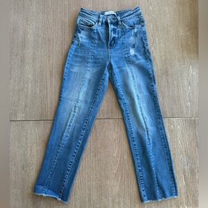 Flying Monkey Women's Light Blue Cropped Jeans